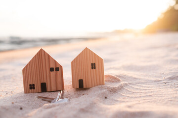miniature house model on ground
