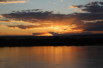 Fototapeta premium sunset over the river Rio São Francisco Ibotirama 