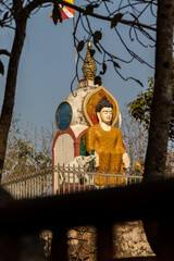 Statue of Buddha at Shreenagar, Tansen, Palpa, Nepal from where you can view all the scenic beauty around Tansen, Palpa