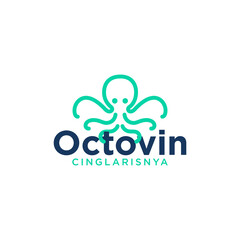 Obraz premium Octopus Logo Design Template
