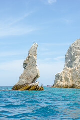 Fototapeta na wymiar Formación rocosa que simboliza la Baja California Sur invertida