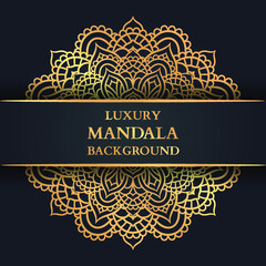 Luxury Mandala Background With Golden Arabesque