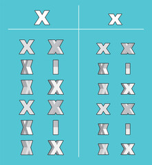 3D Animation Capital Letters Lower Case X