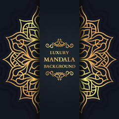 Luxury Mandala Background With Golden Arabesque