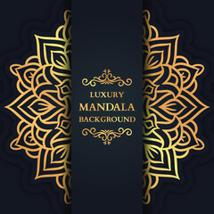 Luxury Mandala Background With Golden Arabesque