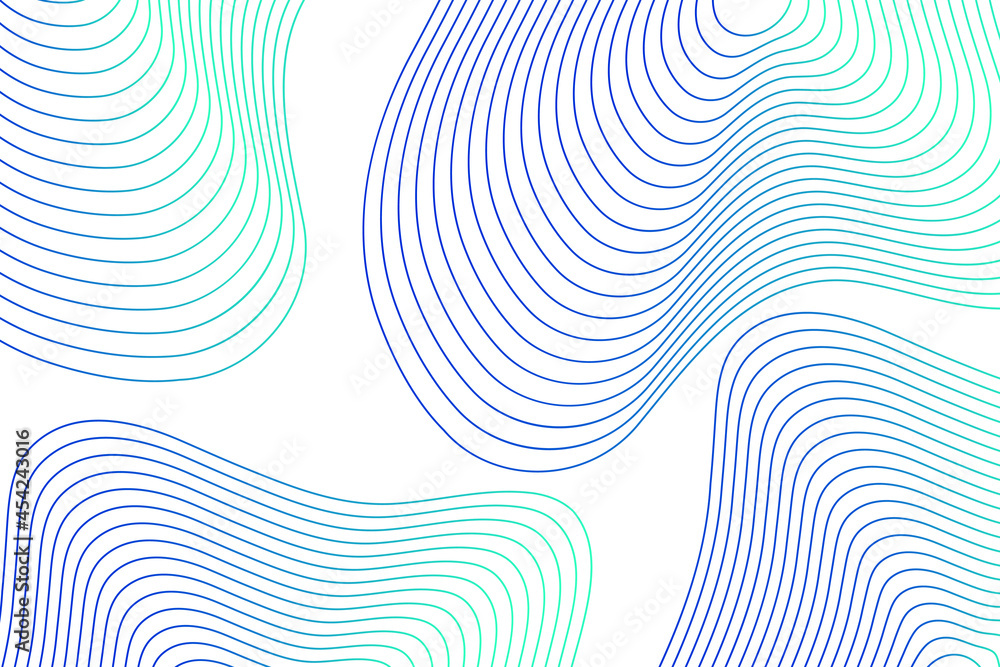 Poster abstract blue background with lines. minimal topographic line contour map style. modern wavy geograp