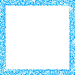 グリッターのフレーム　正方形　ライトブルー