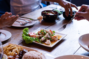 food in the restaurant