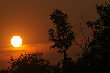 sunset in the mountains