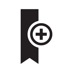 Obraz premium Favorite bookmark icon. Vector and glyph