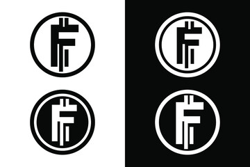 Bitcoin letters with circle in black and white for design concept. Very suitable in various business purposes, also for icon, logo symbol, brand name and many more.