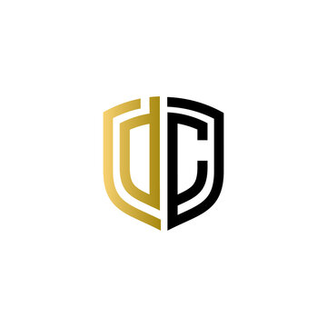 dc shield logo design vector icon