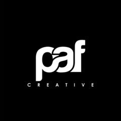 PAF Letter Initial Logo Design Template Vector Illustration