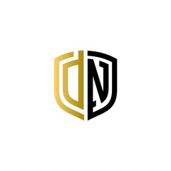 dn shield logo design vector icon