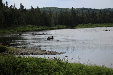 Canoes on the beautiful Allagash River
