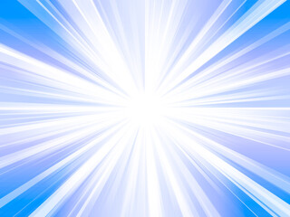 Obraz premium 放射状 集中線 青 背景 背景素材