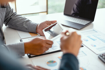 Business People Meeting Design Ideas professional investor working new start up project. Concept. business planning in office