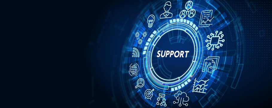 Business, Technology, Internet and network concept. Technical Support Center customer service.