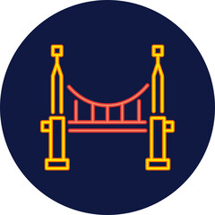 bridge neon icon