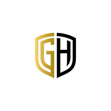 gh shield logo design vector icon