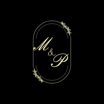 MP elegant initial logo best for wedding initial logo in feminine concept