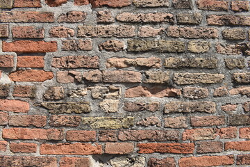 Brick wall background. Wall texture background. Old brick wall.