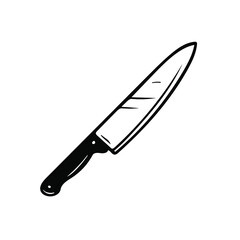knife doodle hand drawn, sketch style illustration icon