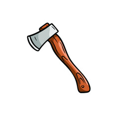 axe doodle hand drawn, sketch style illustration icon