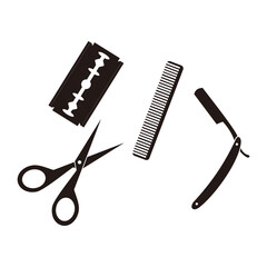 Barber icon set vector illustration sign
