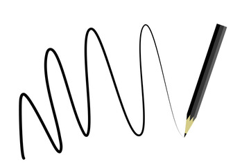 Line art ,doodle,abstract of line ,zigzag isolate on white background. Copy space for your text. 