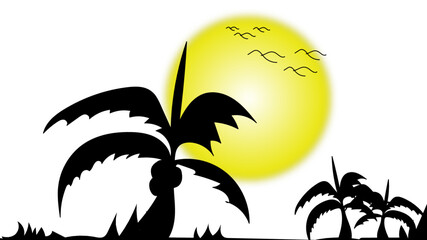 illustration of a island