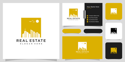 building logo vector design and business card