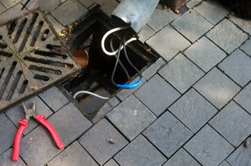 storm drain and insulated wire