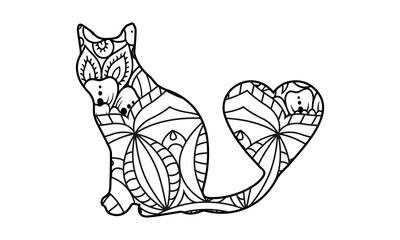 Cat coloring book for adult cat lover	