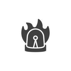 Fire alarm vector icon