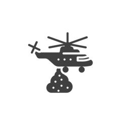 Firefighter helicopter vector icon