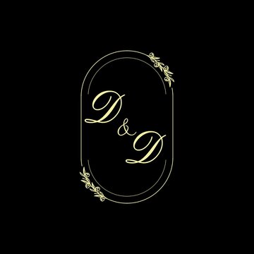 DD elegant initial logo best for wedding initial logo in feminine concept