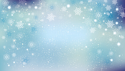 雪の結晶が舞う背景