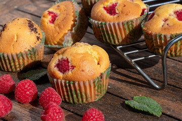 close up of cranberry muffins