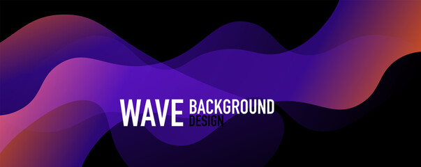 Abstract background - shiny fluid gradients and overlapping waves. Vector Illustration For Wallpaper, Banner, Background, Landing Page