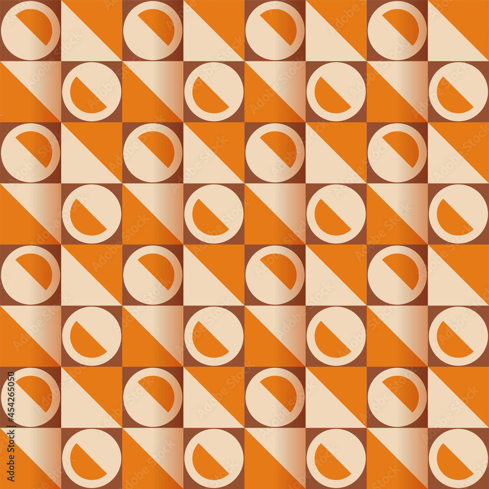 Poster seamless geometric abstract pattern background in square shape.