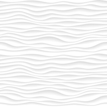 Abstract gradient pattern with volumetrical waves. Dunes 3d relief, interior wall decorative panel. Curved lines background. White surface terrain texture. Vector illustration. © Юрий Парменов