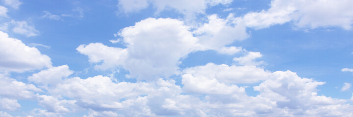 Beautiful blue sky cloudsfor background. Panorama of sky.