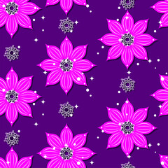 Obraz na płótnie Canvas Seamless Floral Pattern Background.