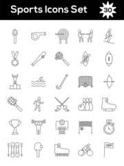 Obraz premium Set of Olympic Game Line Art Icon.