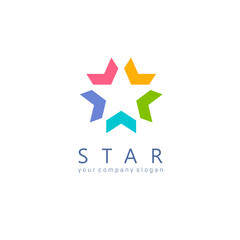 Vector logo design template. Star sign icon.