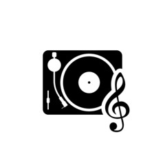 Gramophone icon isolated on white background