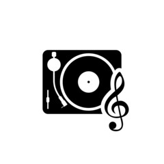 Gramophone icon isolated on white background
