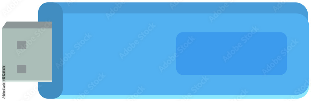 Poster usb flash drive icon isolated on white background. memory stick sign in flat style, storage device. 
