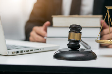 Lawyers having  Concepts of  Legal services at the law office